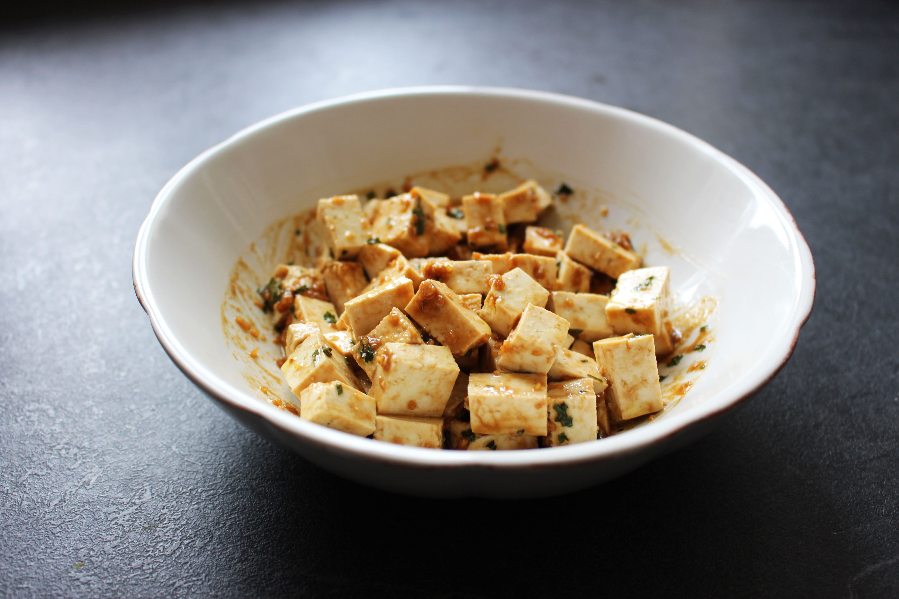 tofu mariné vegan