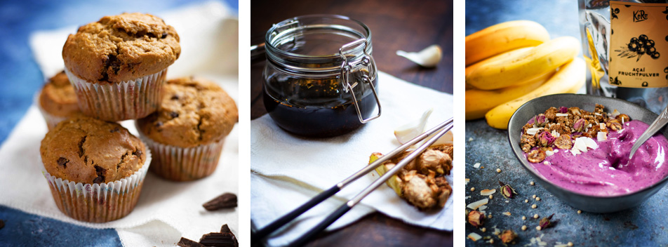 3 recettes vegan Instagram : Sauce teriyaki, açaï bowl et muffins aux pépites de chocolat